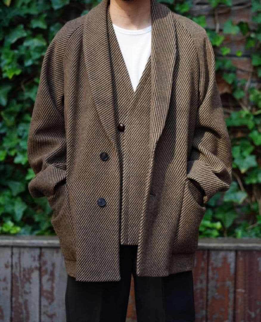 Phlannel ブラウンストライプ ベスト