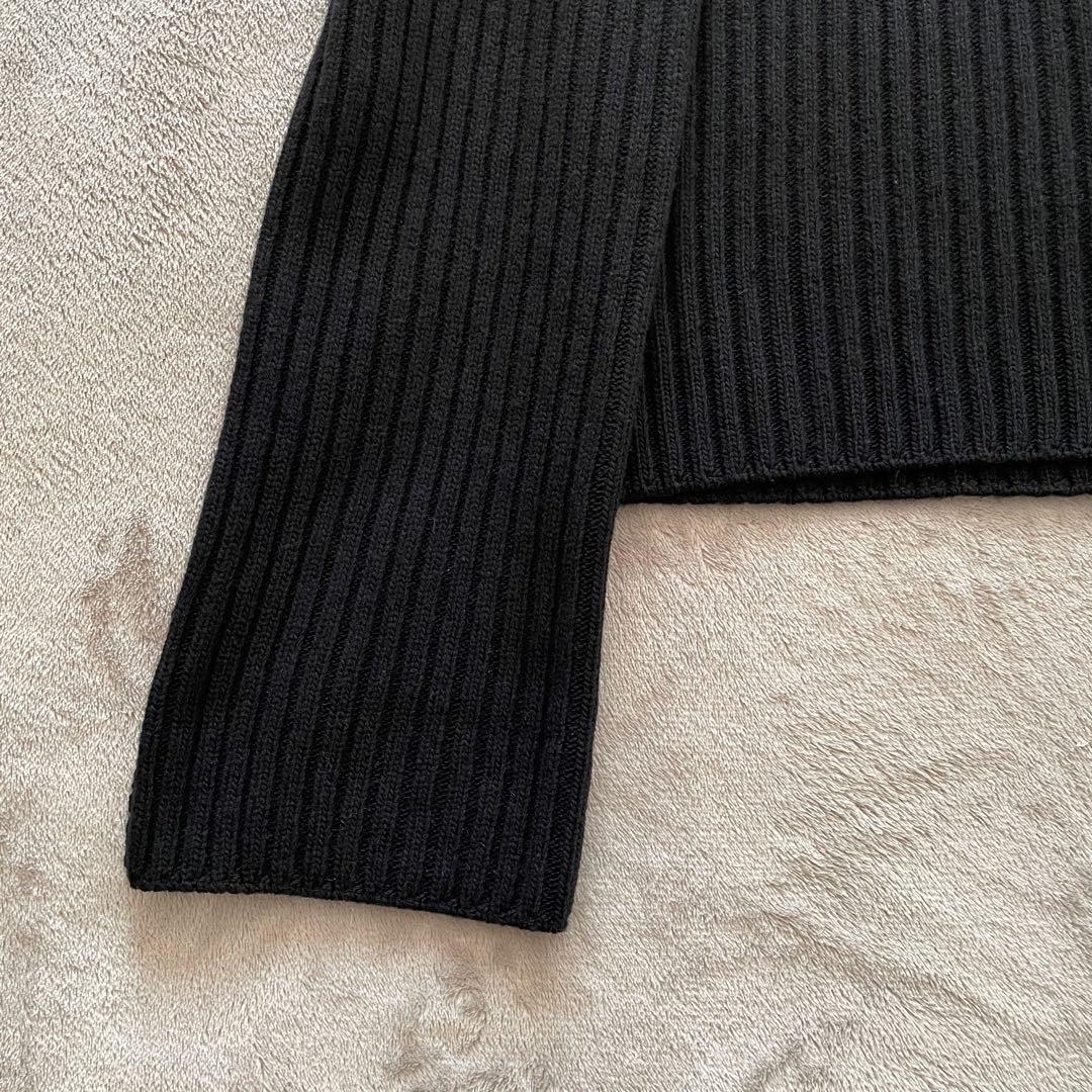 美品✨ MONCLER ニット ポケット ウール タートルネック S ブラック