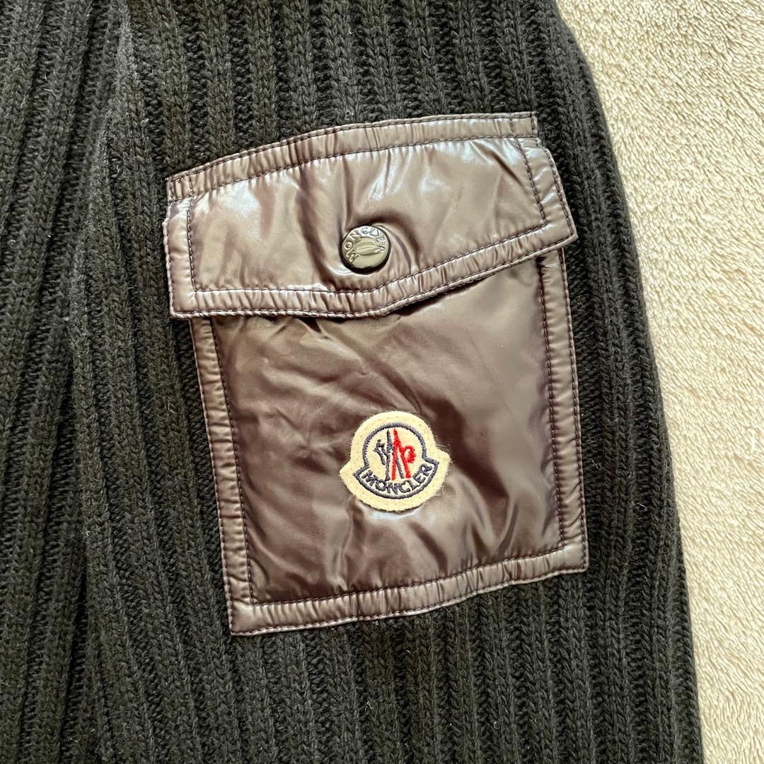美品✨ MONCLER ニット ポケット ウール タートルネック S ブラック