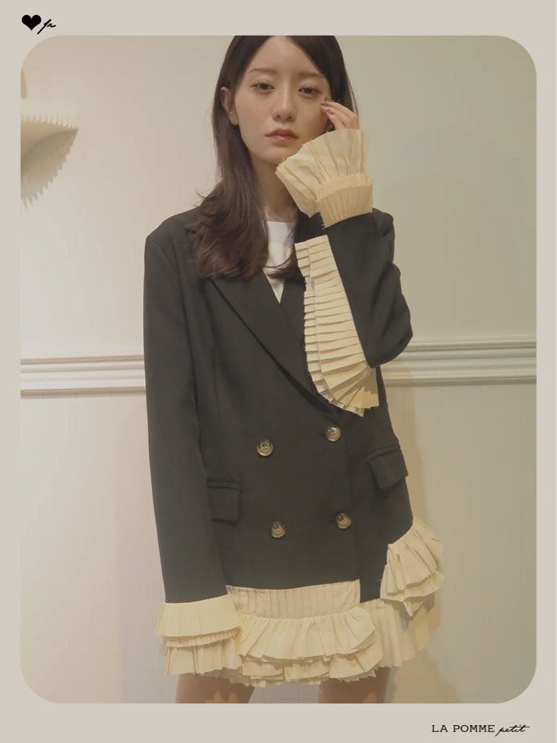 LA POMME PETIT プリンセスレースフリルジャケット M