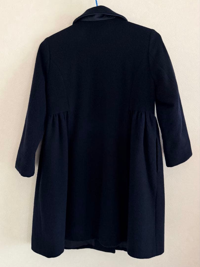 familiar⭐︎ファミリア⭐︎ネイビー ウールコート 襟付き　130㎝