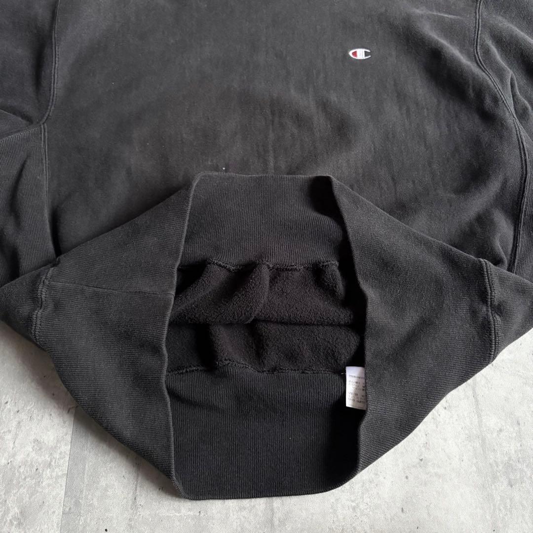 【90s champion】リバースウィーブ　スウェット　墨黒　フェード　古着