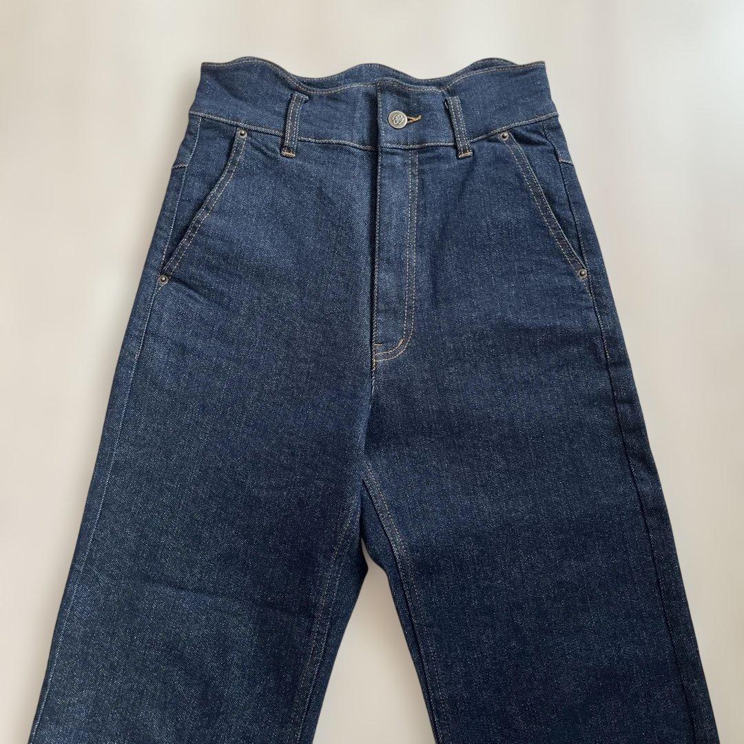 パンツ EAPHI WAVE DESIGN HIGH WAIST DENIM short