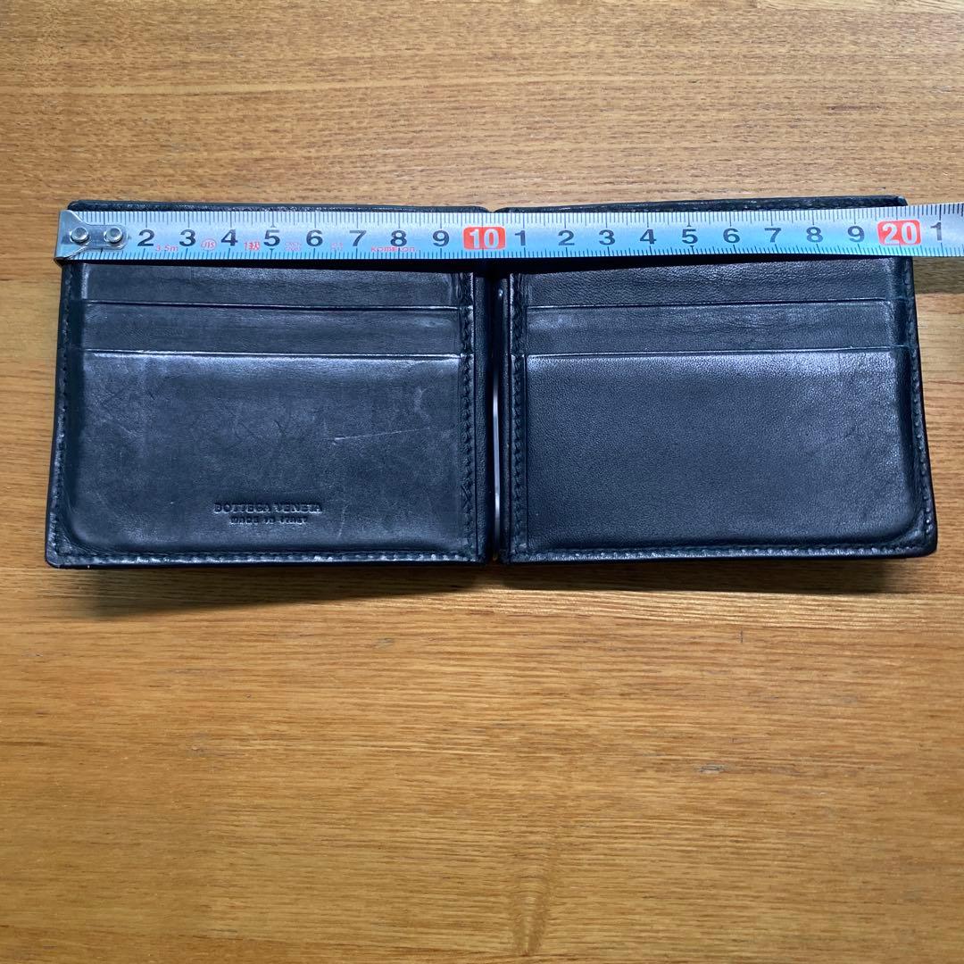 ボッテガヴェネタ マネークリップ 二つ折り財布　ブラック　正規店