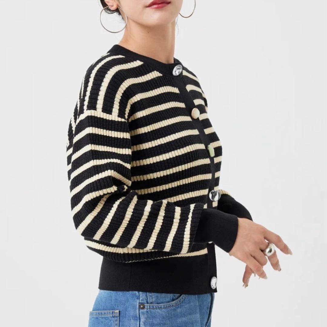 【新品・未使用】TORRAZZODONNAワッフル編みビジューカーディガン