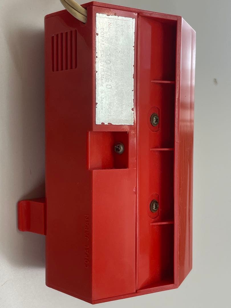 COPAL コパル　パタパタ時計　レッド×ベージュ