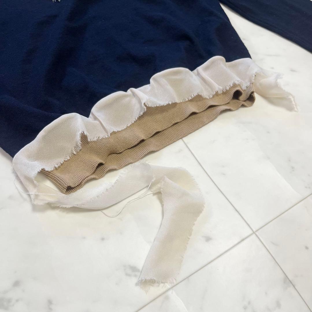 Maison Margiela ドッキングデザインポロニット ステッチ Sサイズ