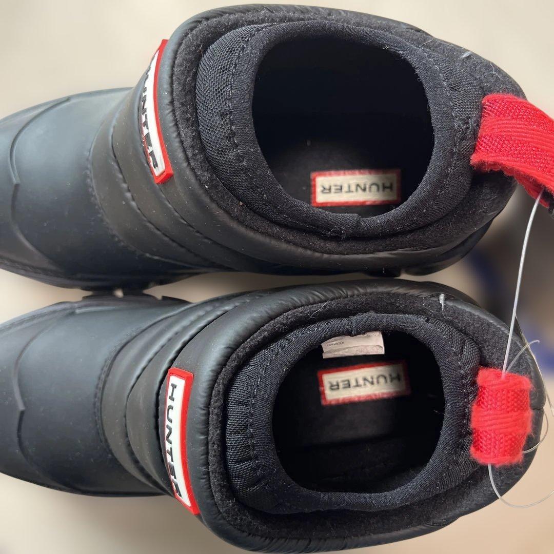 HUNTER ブラック スリップオンブーツ 新品タグ付き23センチ