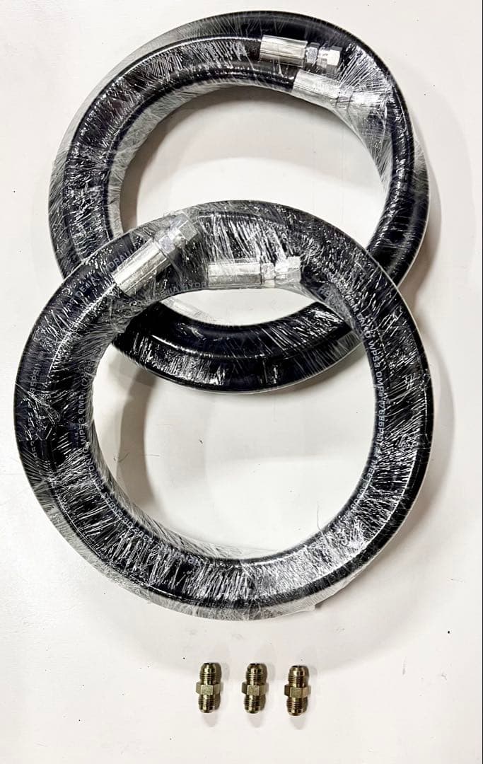 ハイドロ　#6ホース 2m×４本　#6オス×#6オス 3個