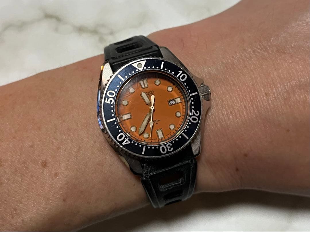 割と綺麗な稼働品☺︎SEIKO DIVER150m /セイコーオレンジダイバー