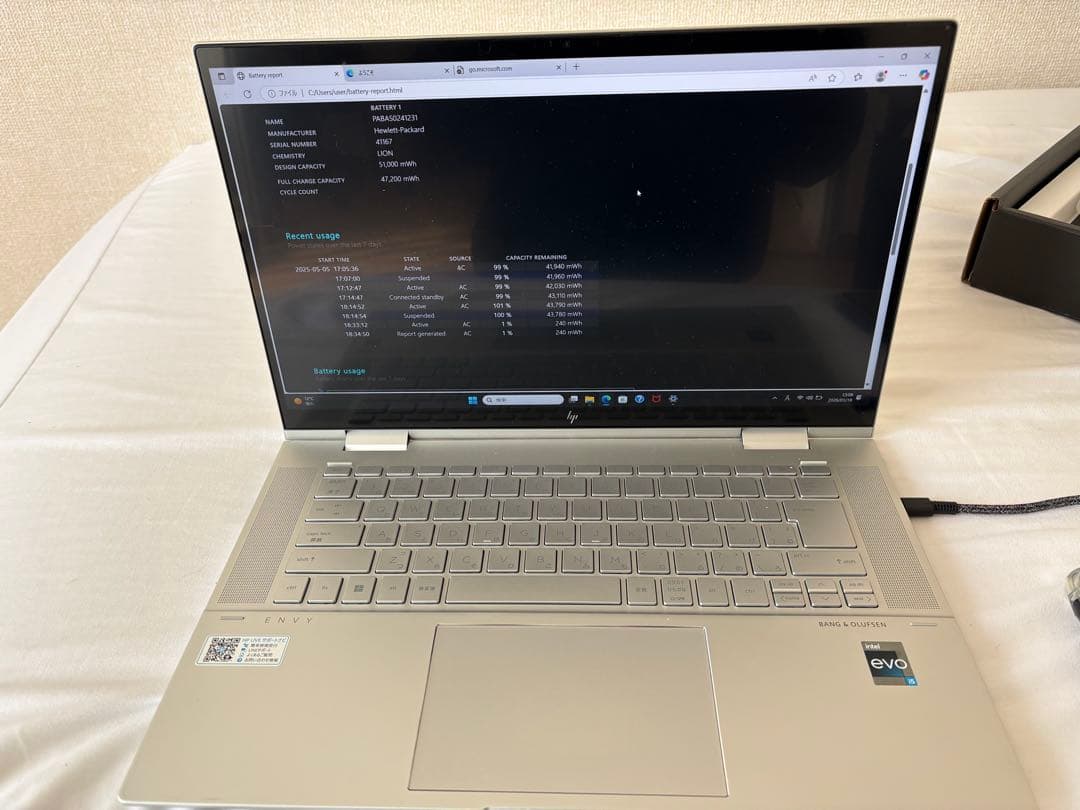 Windowsノート本体 HP Envy X360 15 12th Core-i5 32GB 1TB