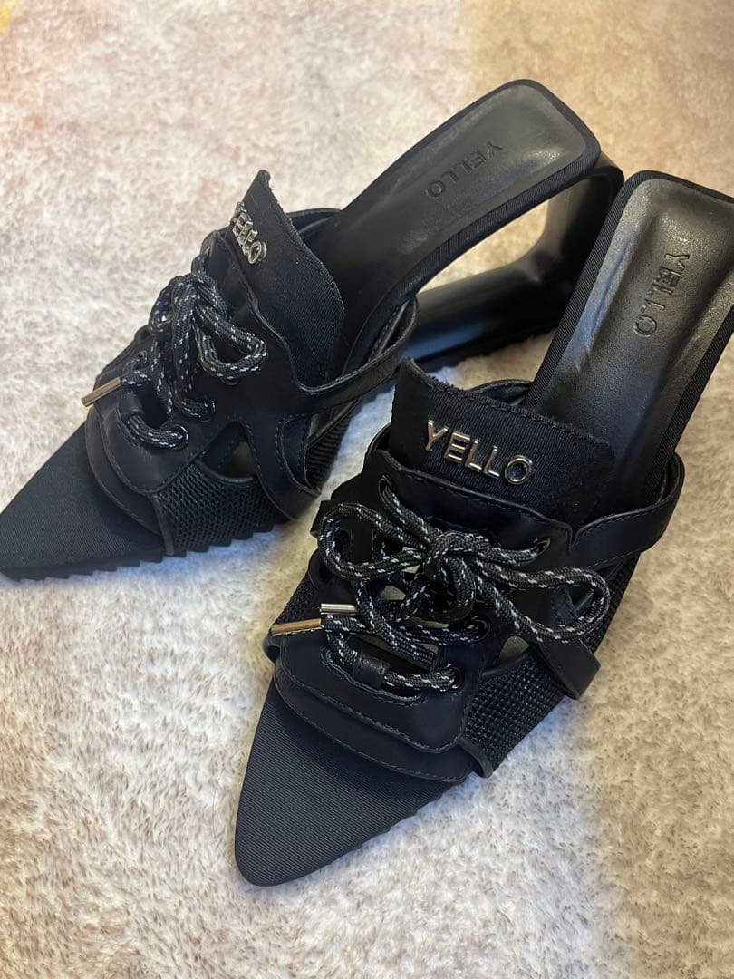 靴 YELLO TANK DEFORMED WEDGE SANDALS L