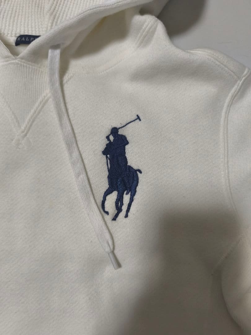 ポロラルフローレン ビックポニー 白 国旗 パーカー y2k drip M