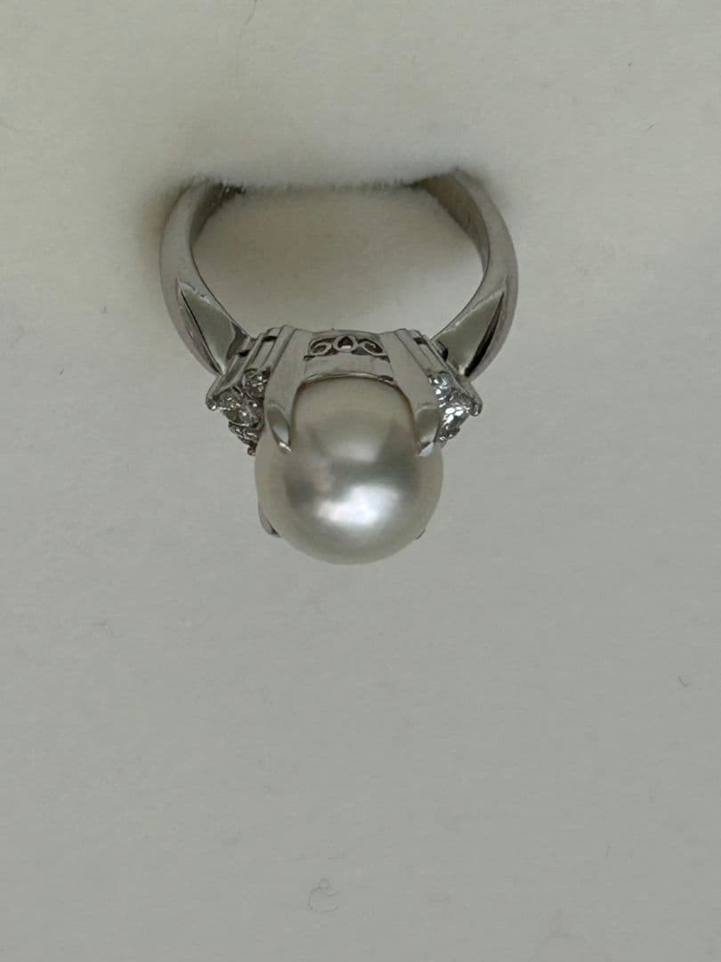 真珠　ネックレス　イヤリング　指輪　pt900 k14wg シルバーダイヤモンド