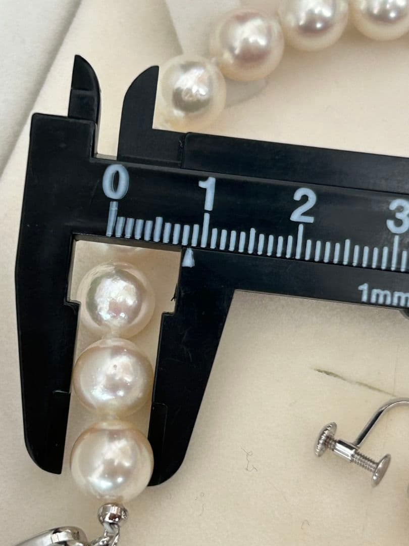 真珠　ネックレス　イヤリング　指輪　pt900 k14wg シルバーダイヤモンド