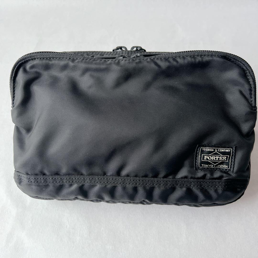 美品✨ポーターフラッシュ ウエスト ボディバッグ 689-05942 ブラック