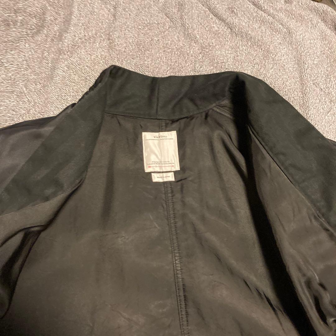 visvim ヴィスビム　ビズビム　ノーカラーコート　サイズ2 羽織　ブラック