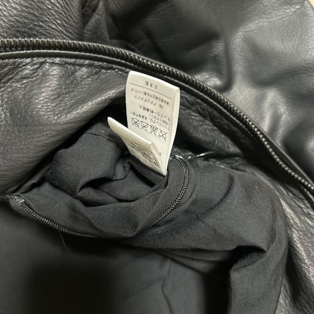 カズユキクマガイ 鹿革 ディアスキン　シングル ライダース レザー ジャケット