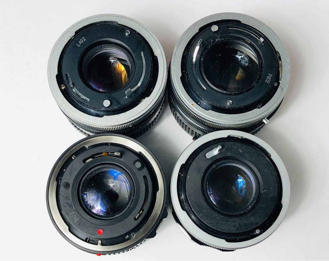 Canon 単焦点レンズ 4本 まとめて カメラレンズ 動作未確認 ジャンク