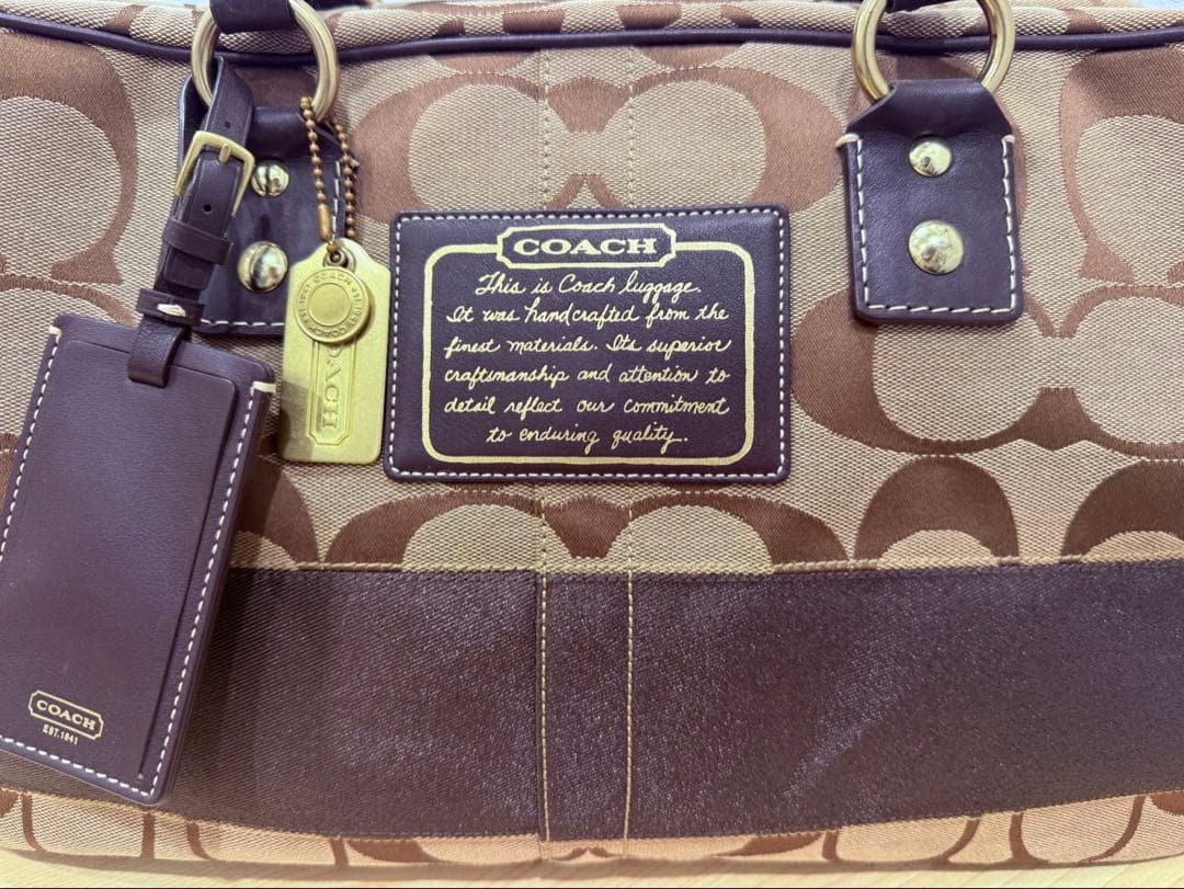 コーチ COACH ボストンバッグ　シグネチャー　キャンバス　レザー　2way