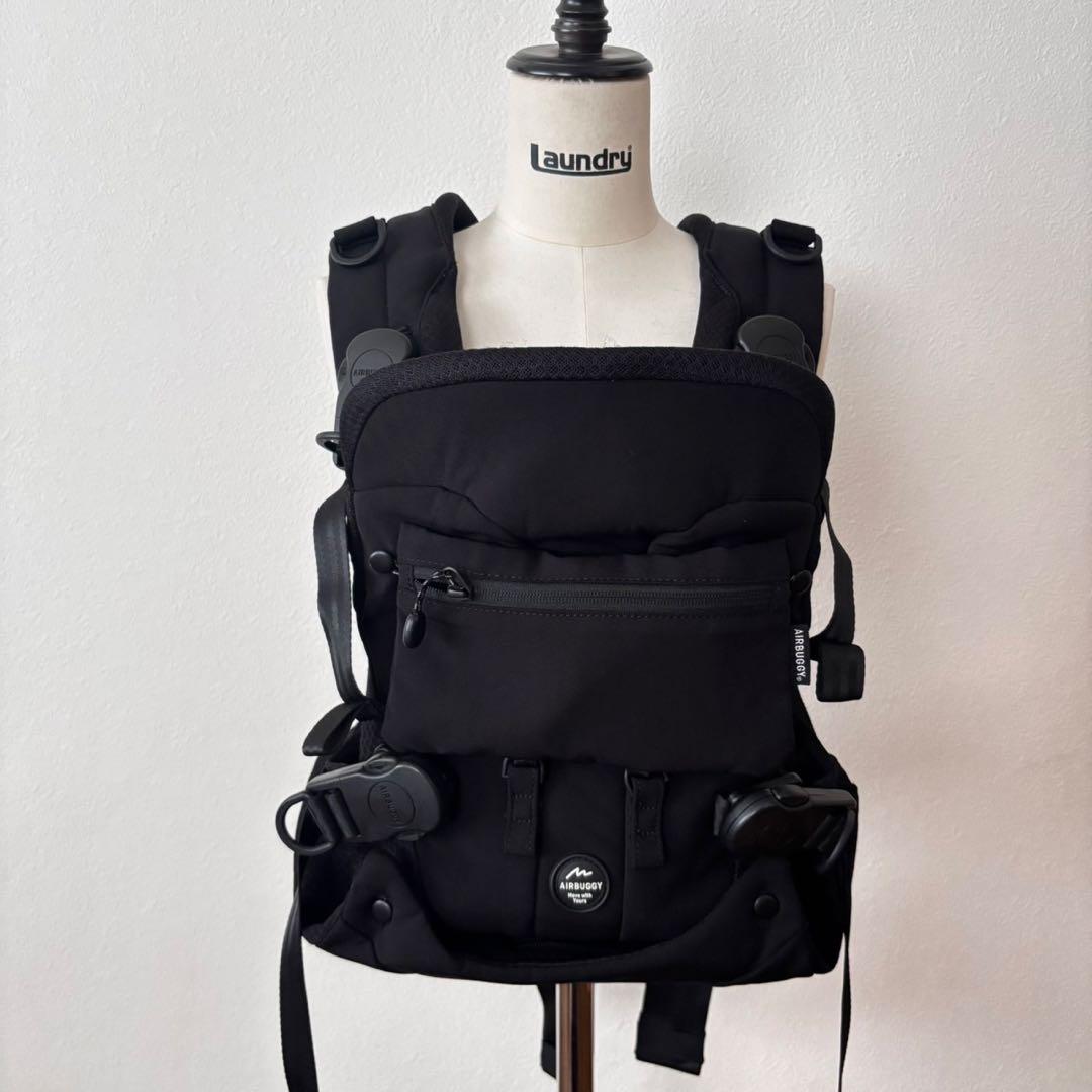 ＊美品＊AIRBUGGY エアバギー 抱っこ紐 ベビーキャリア ブラック