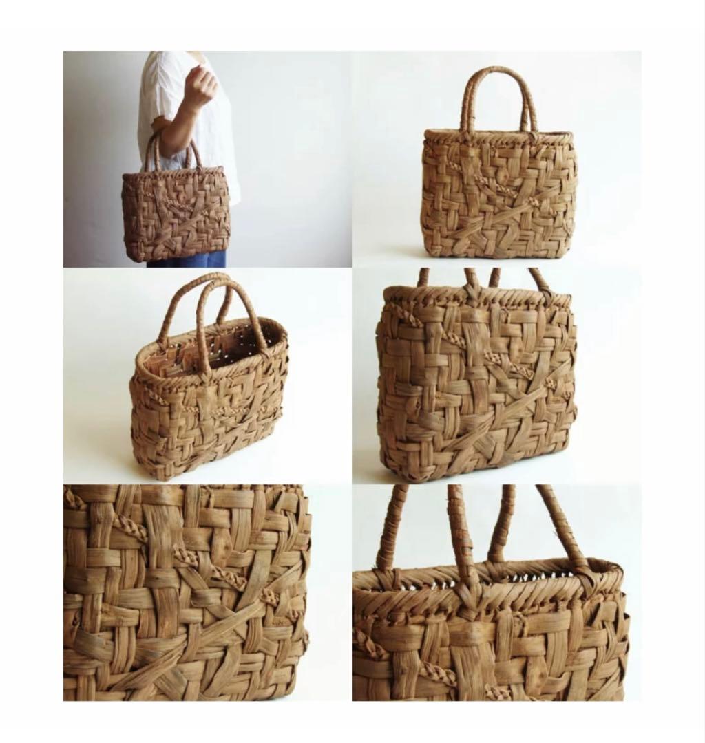 大きな山葡萄かごバッグ　佐藤定雄作