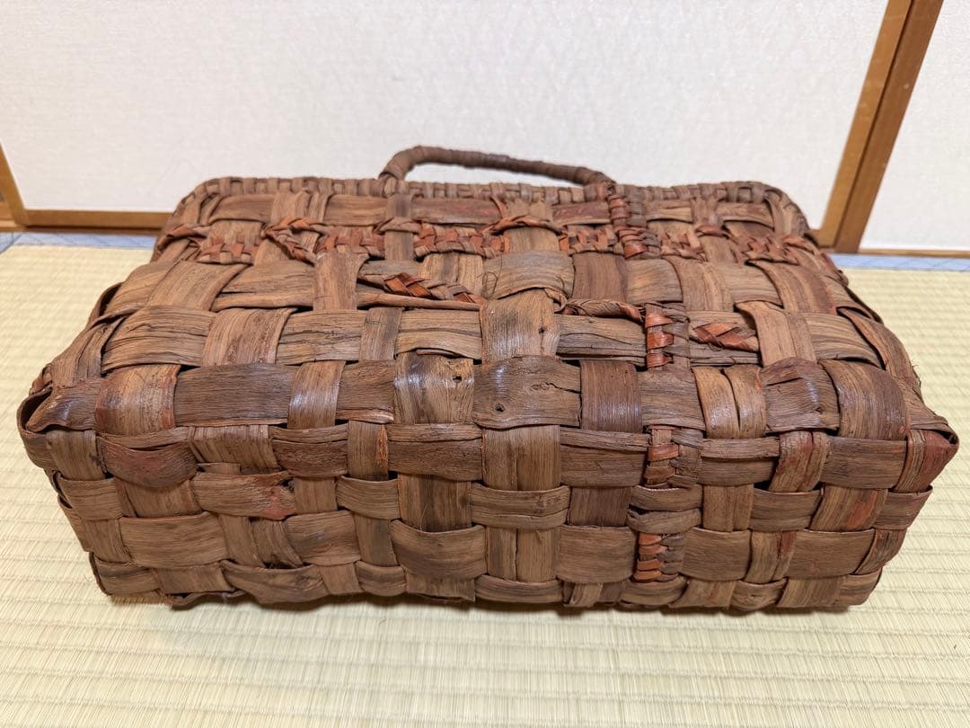 大きな山葡萄かごバッグ　佐藤定雄作