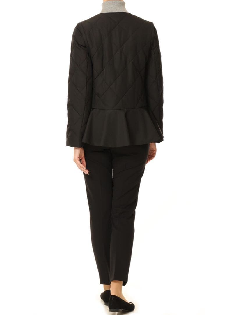 エムプルミエ キルティングぺプラムダウン黒36(クリーニング済)