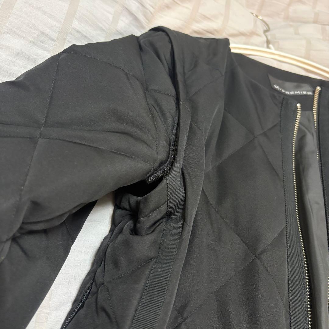 エムプルミエ キルティングぺプラムダウン黒36(クリーニング済)