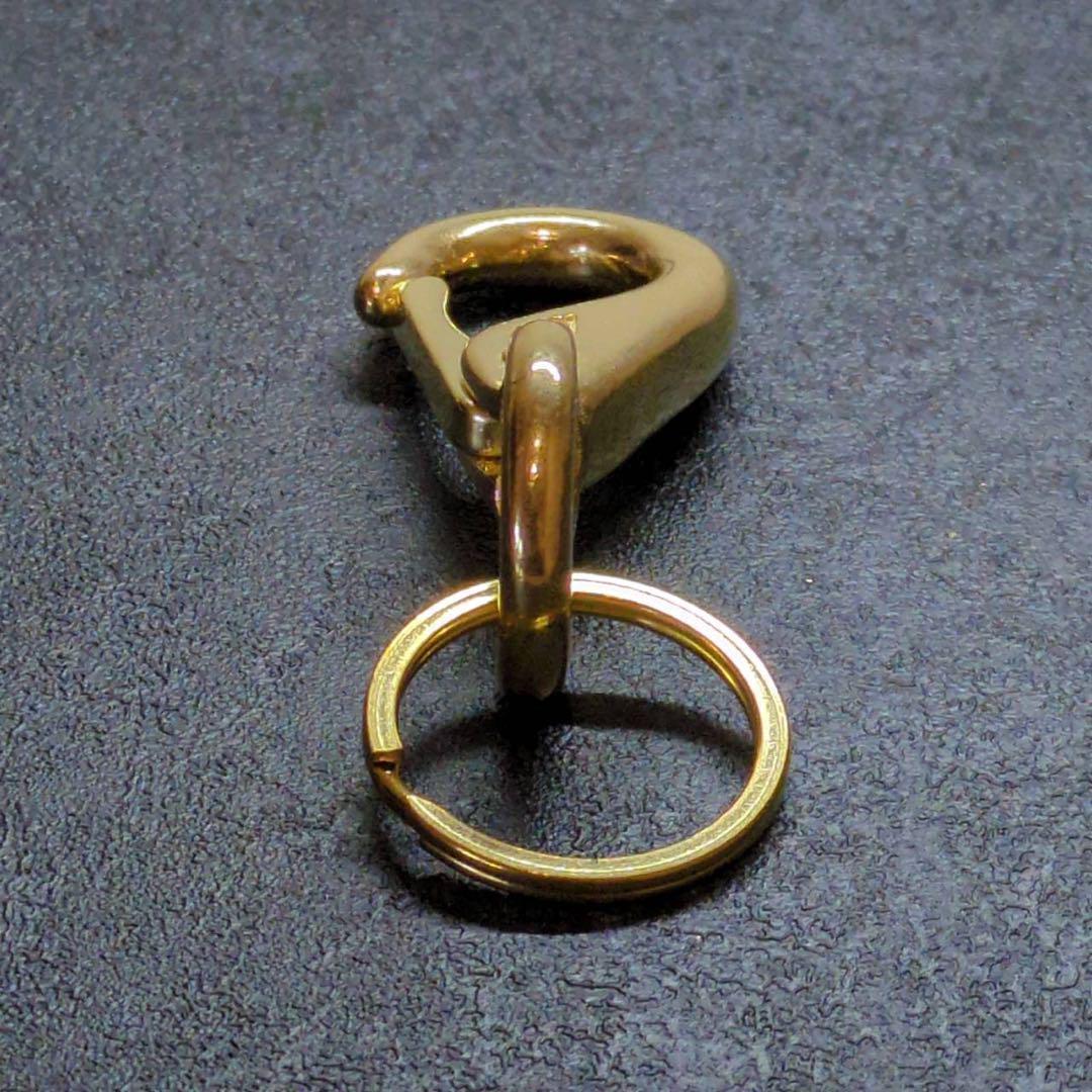 tettetetsuo様専真鍮　スナップフックA-BIG　キーリング　× 12