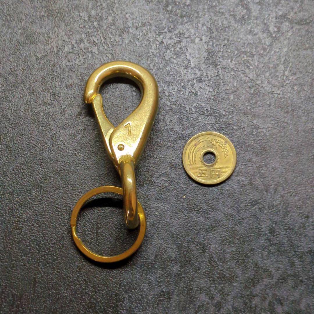 tettetetsuo様専真鍮　スナップフックA-BIG　キーリング　× 12