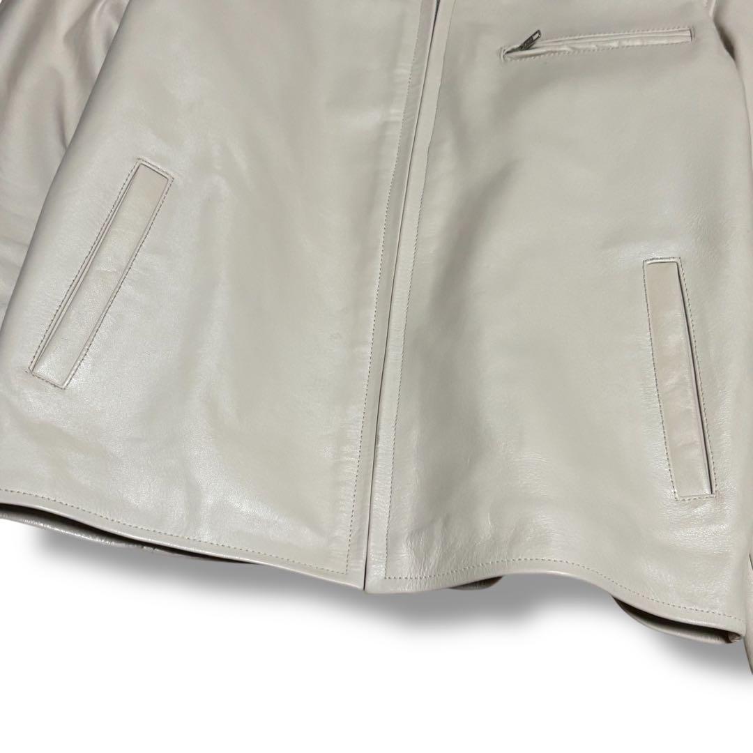 【美品】ホーンワークス シングルライダース レザージャケット 大きいサイズ