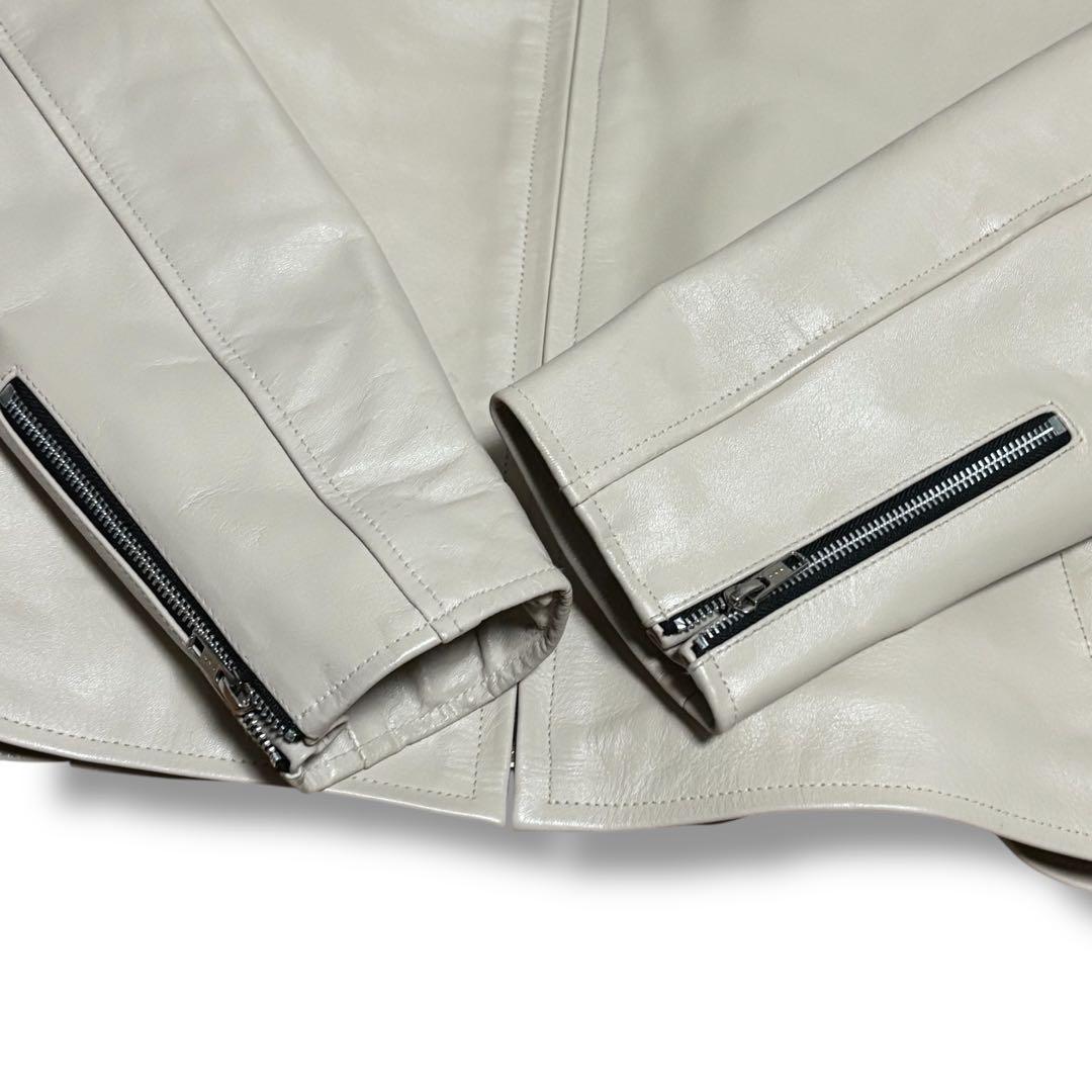 【美品】ホーンワークス シングルライダース レザージャケット 大きいサイズ