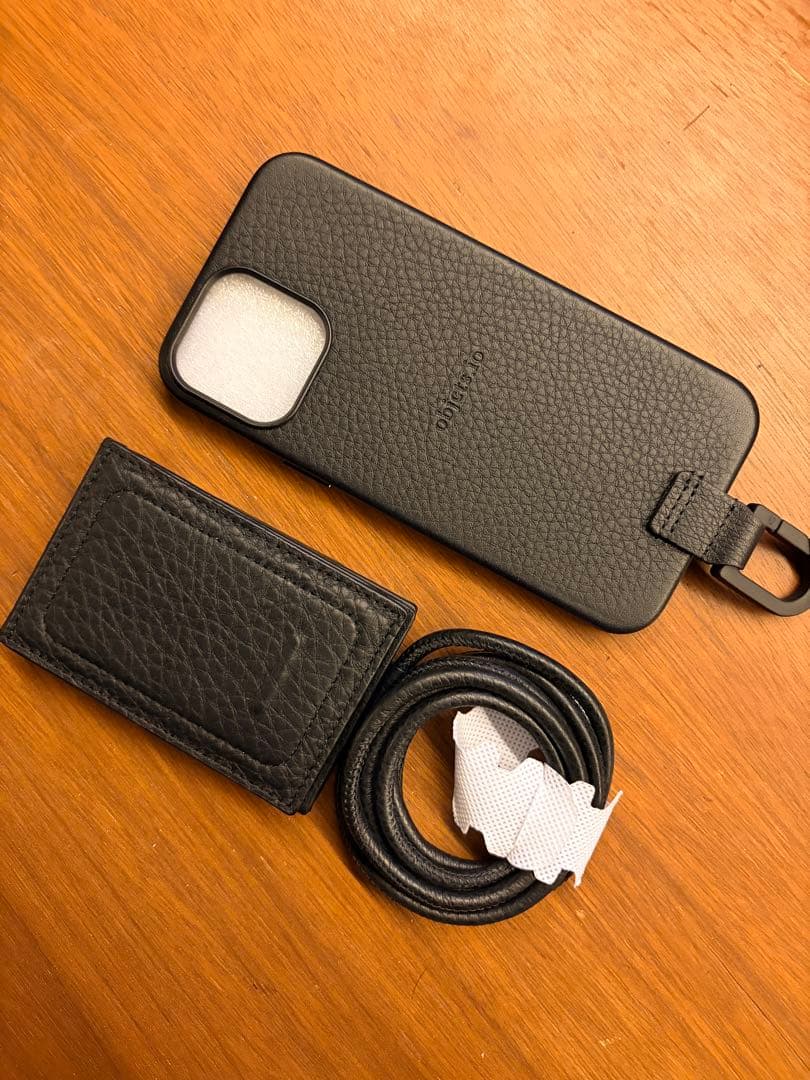 【値下げ】20000→15000ブラックレザーiPhoneケースとカードケース