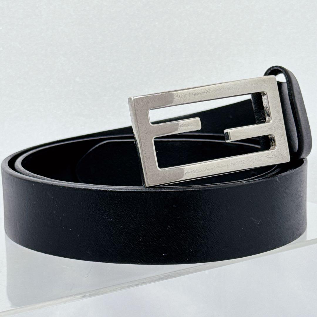 FENDI フェンディ ズッカ デカロゴ シルバーバックル ベルト イタリア製