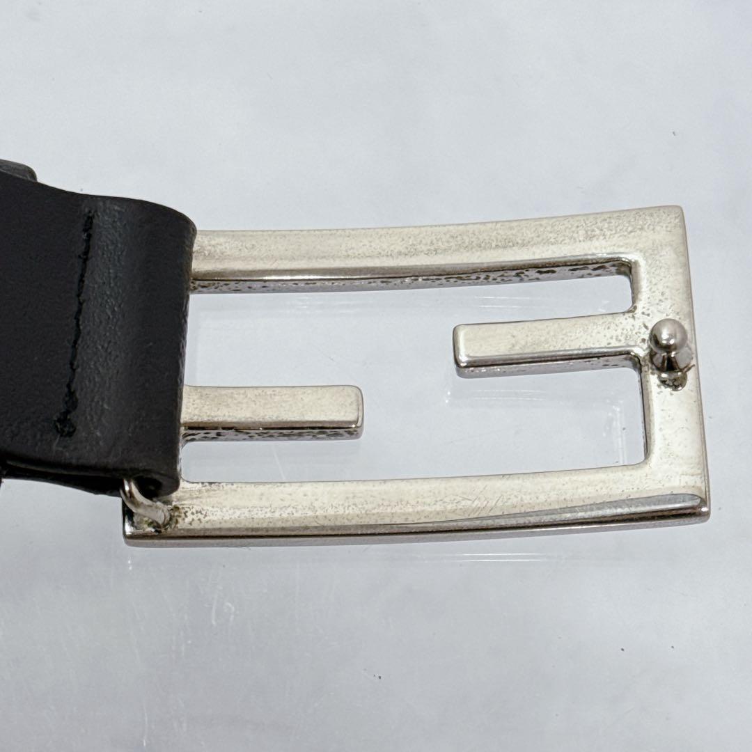 FENDI フェンディ ズッカ デカロゴ シルバーバックル ベルト イタリア製