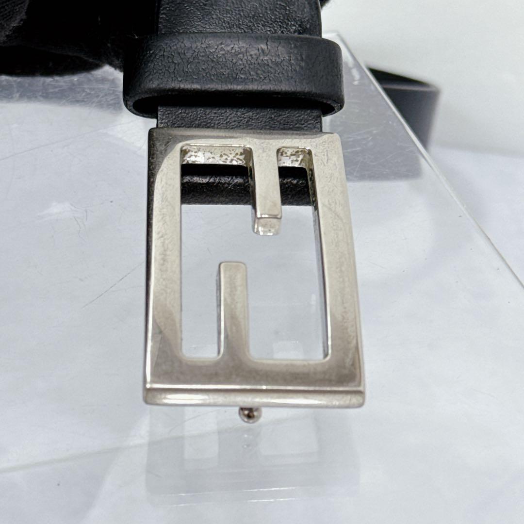 FENDI フェンディ ズッカ デカロゴ シルバーバックル ベルト イタリア製