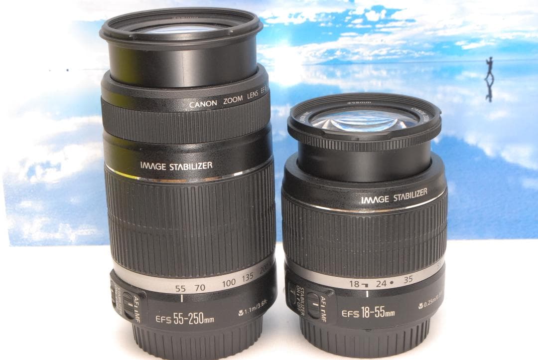 ✨手振れ補正✨キヤノン EF-S 15-55mm 55-250mm IS レンズ