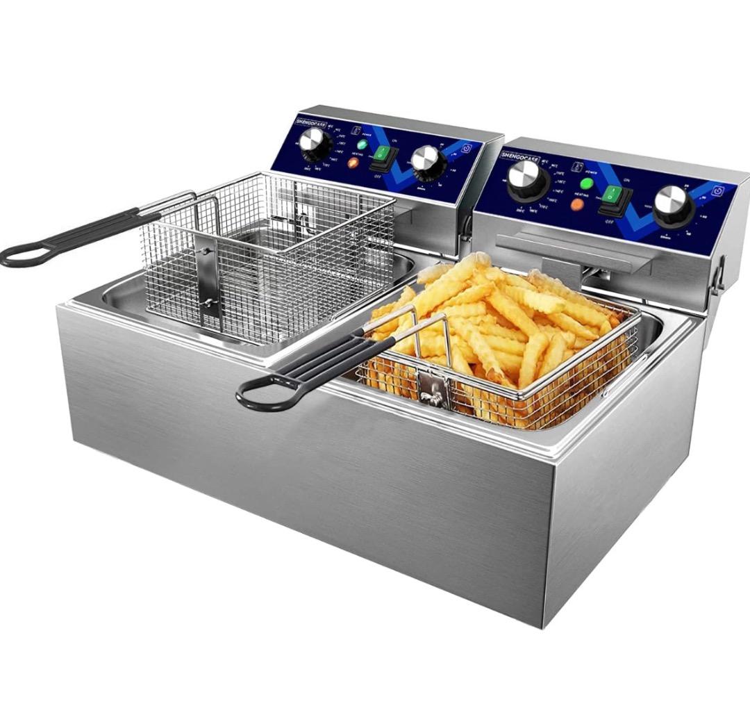 新品　電気フライヤー 20L 卓上フライヤー 揚げ物器 ミニフライヤー 揚げ物