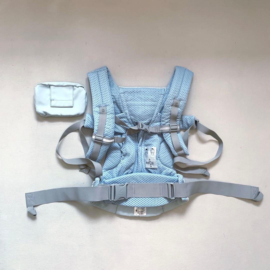 美品 エルゴベビー OMNI breeze オムニブリーズ　ミストブルー　新生児