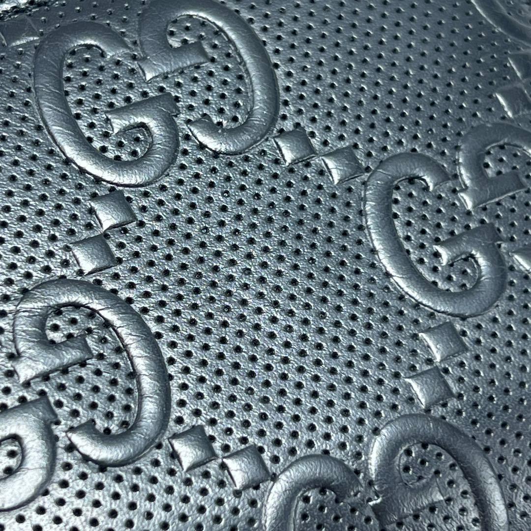 ✨極美品✨GUCCI グッチ　GGエンボス　L字ファスナー財布　＆カード