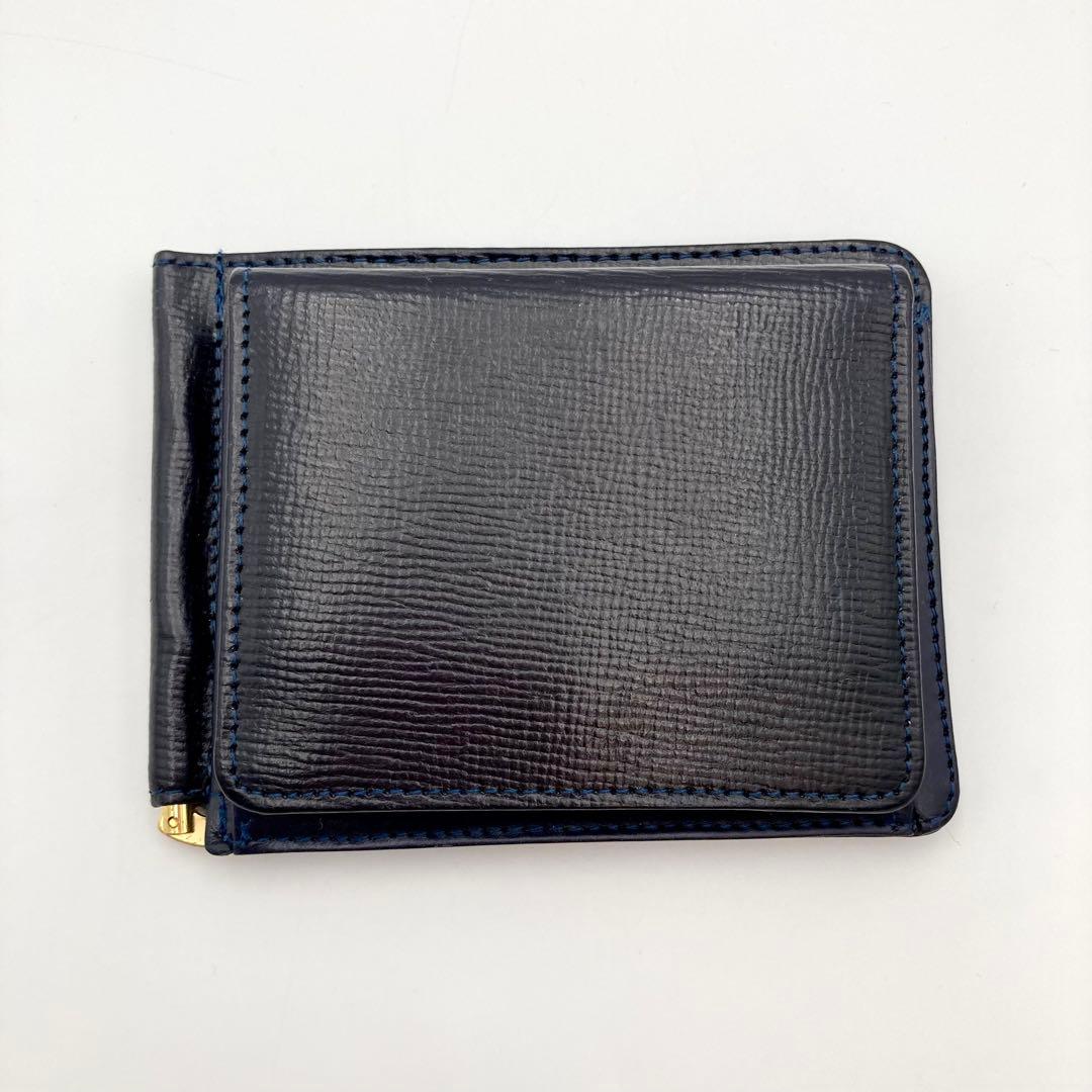 ⭐︎⭐︎⭐︎✨ GLEN マネークリップ 紺色 レザー 高級感