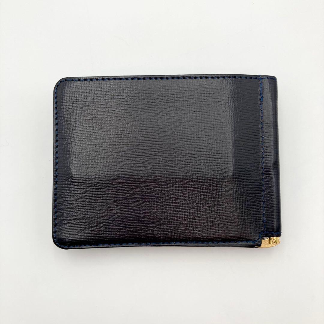 ⭐︎⭐︎⭐︎✨ GLEN マネークリップ 紺色 レザー 高級感