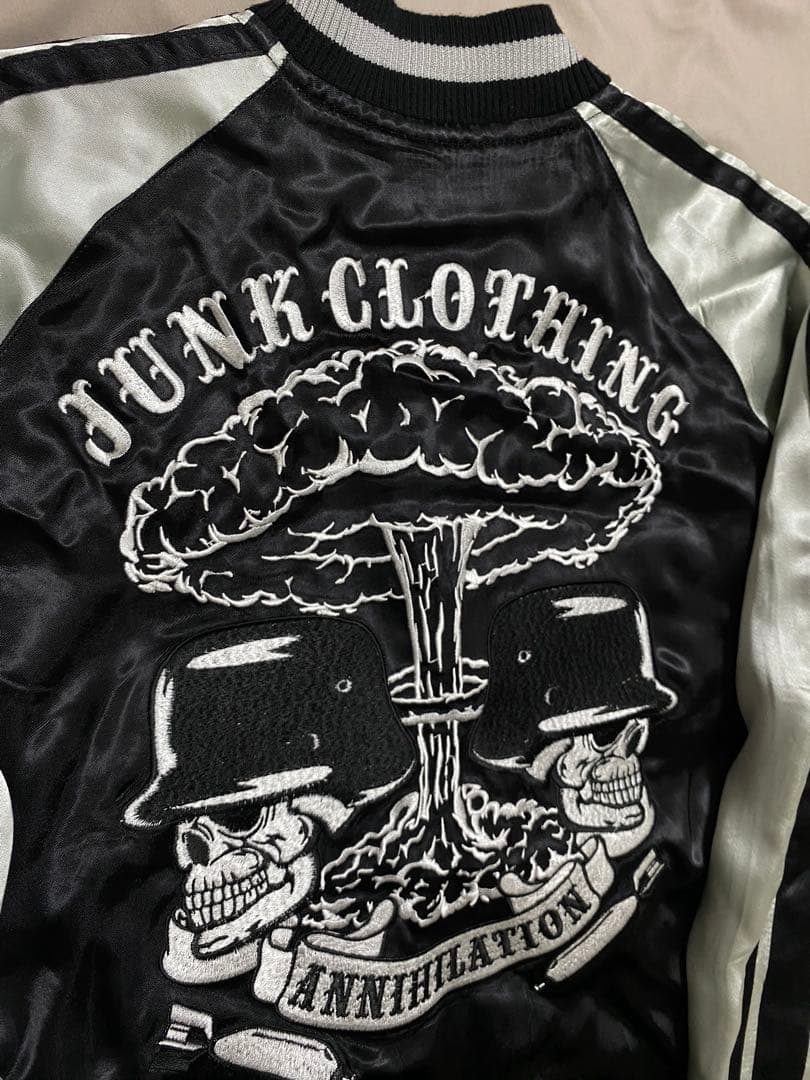 JUNKY'S スカジャン 限定 スカル ２面用　レーヨン unisex