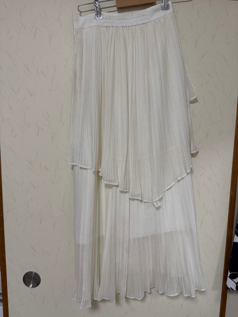 SNIDEL ホワイト プリーツスカート サイズ0