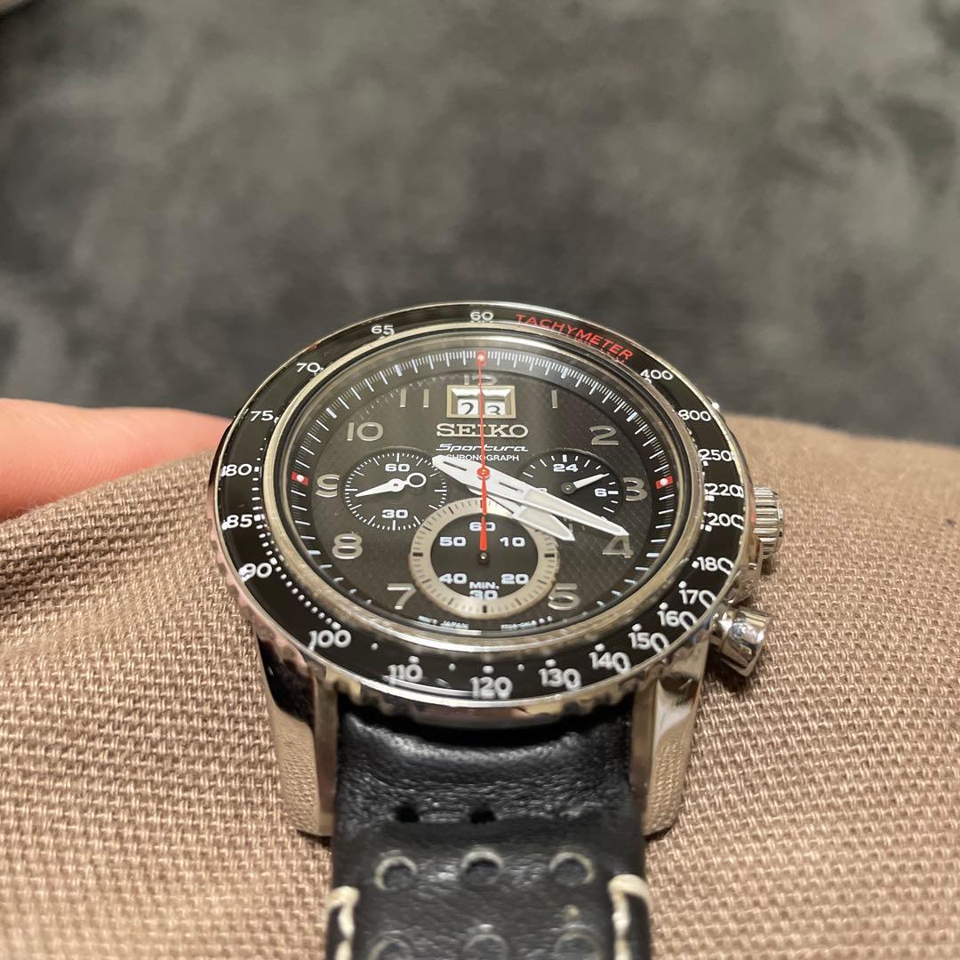 SEIKO セイコー スポーチュラ 7T04-0AL0 クロノグラフ