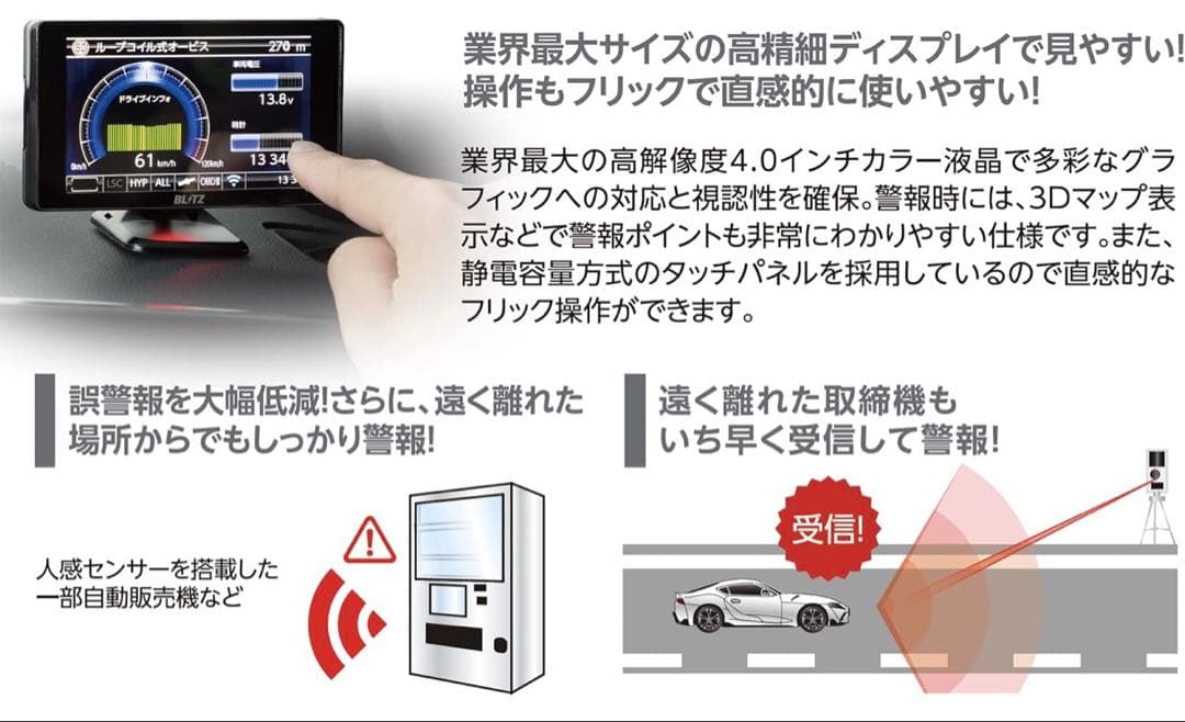 ブリッツ　TL401R レーダー探知機