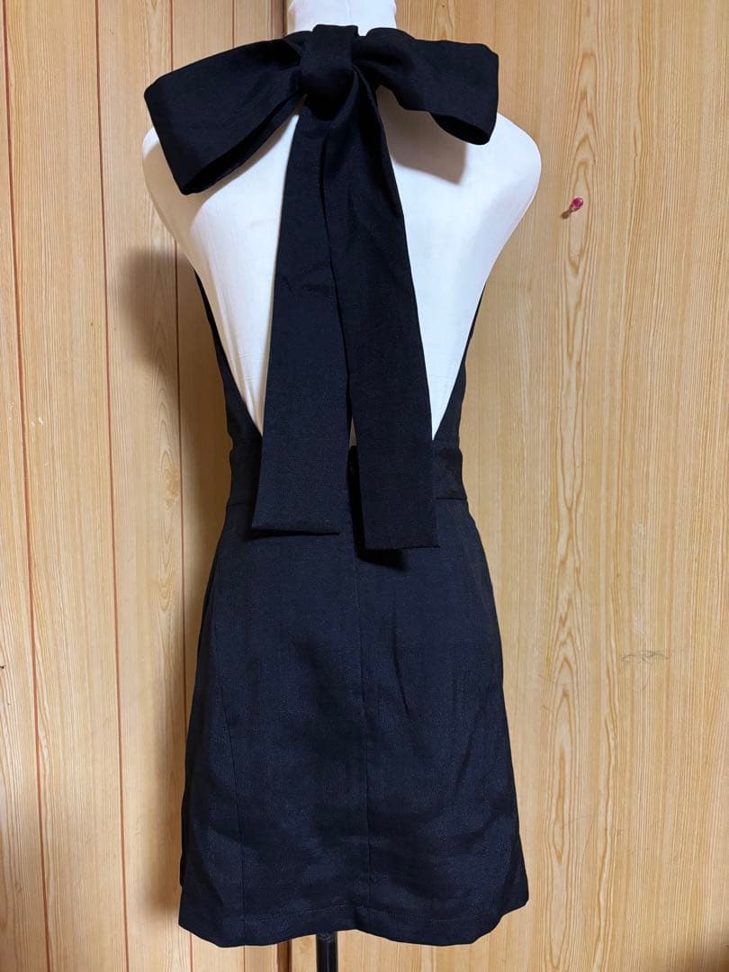 theredthread バックレス ホルター ドレス ミニ