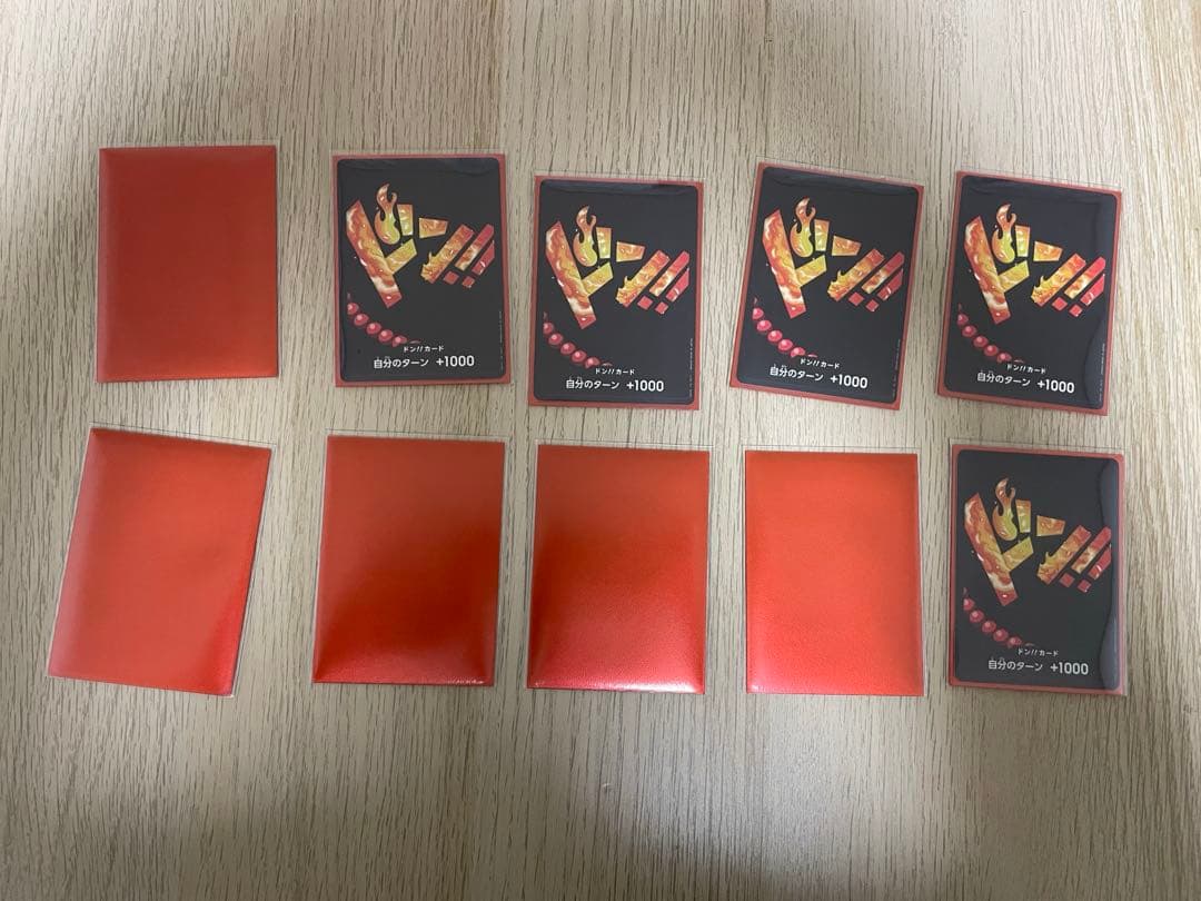 赤青エース　デッキ　リーダーリーパラ　ドン付き　全カードスリーブ付き