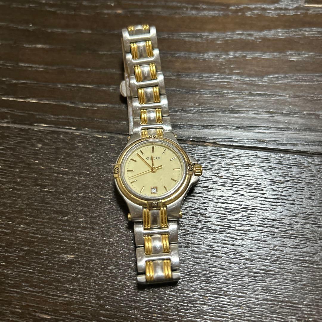 GUCCI クォーツ 腕時計 シルバー/ゴールド 9040L